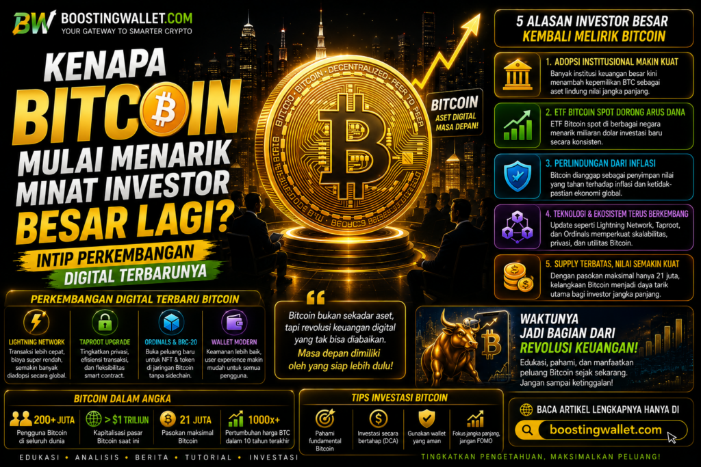 Kenapa Bitcoin Mulai Menarik Minat Investor Besar Lagi